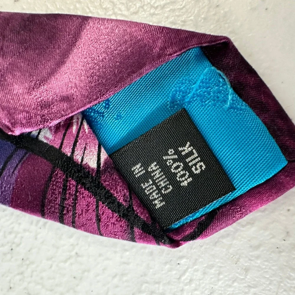 J Garcia Shaman Collection 62 Mens Silk Necktie Abstract Watercolor Art Long